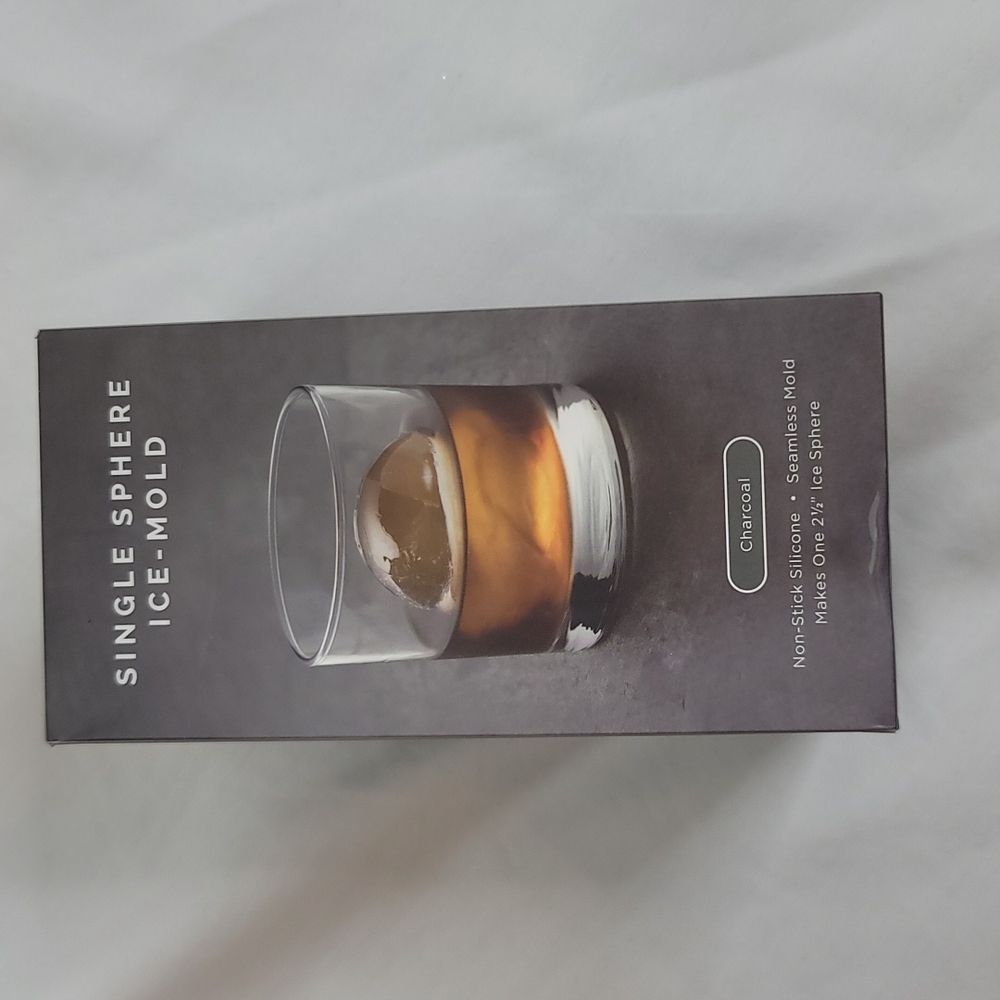 Single sphere ice-mold non-stick silicone new